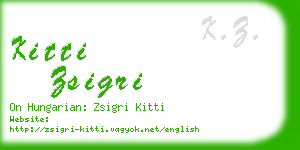 kitti zsigri business card